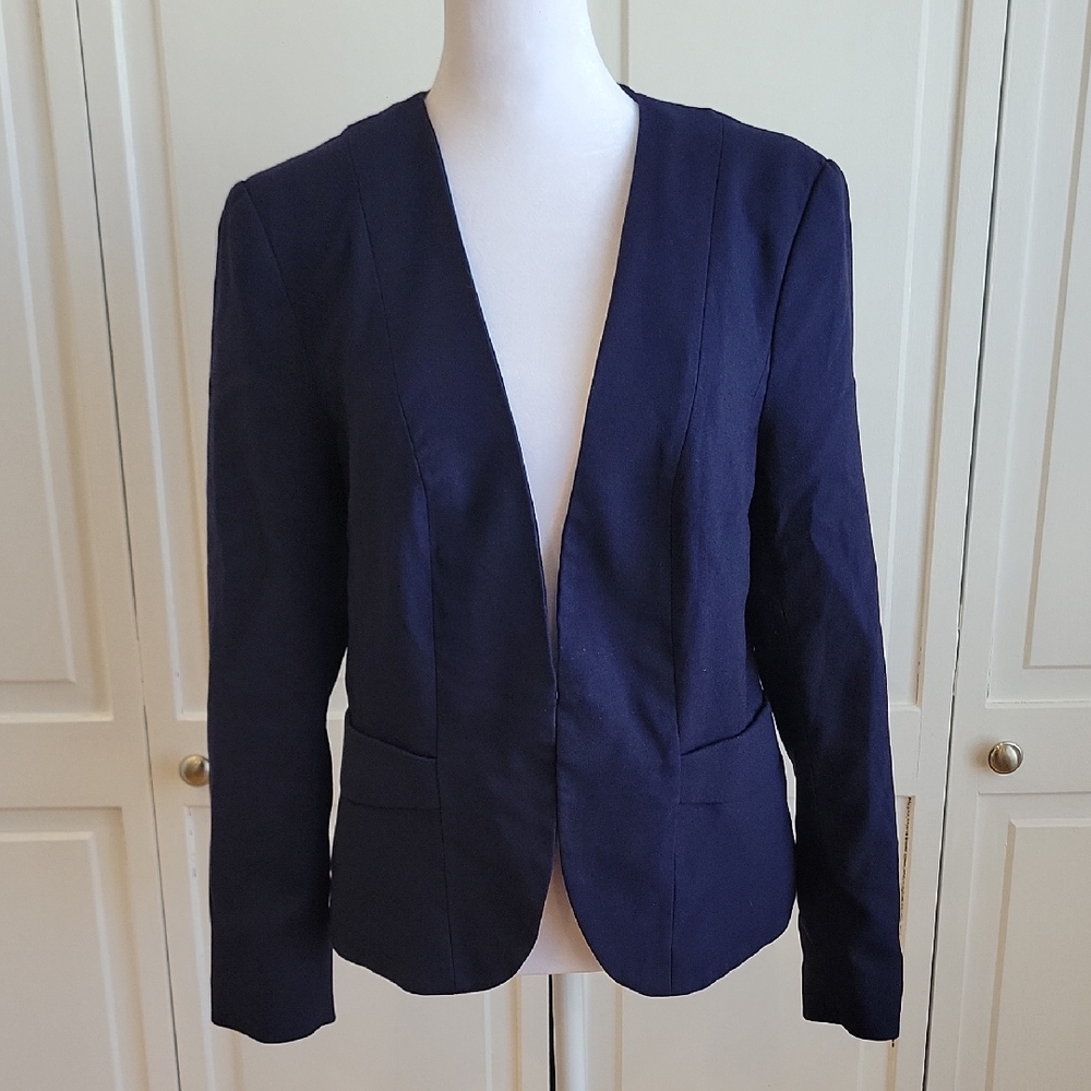 H&M Navy Blue Open Front Blazer